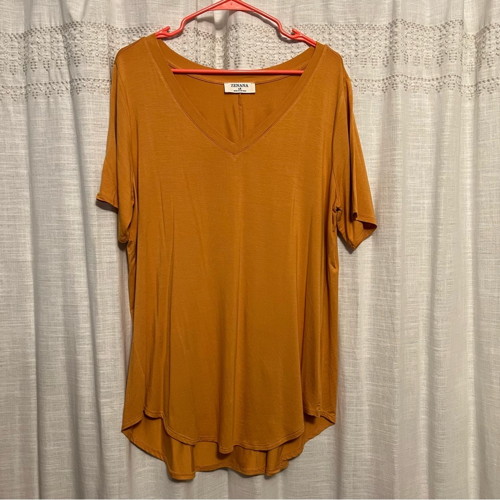 Zenana Mustard Yellow Boutique Tunic Shirt